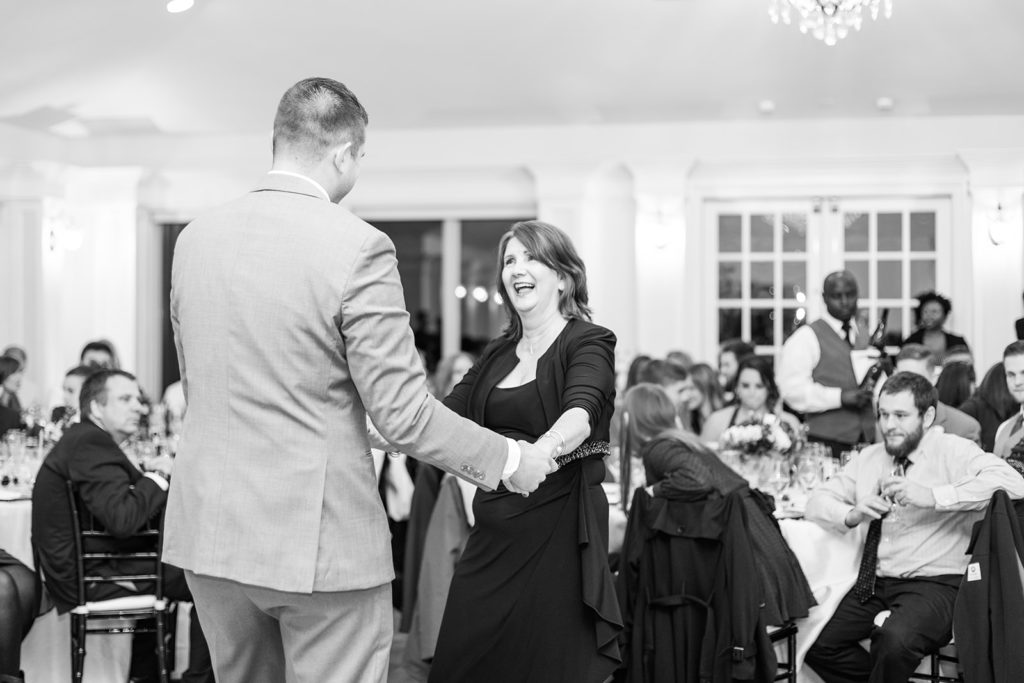 breaux vineyard reception hall, mother and son dance at wedding