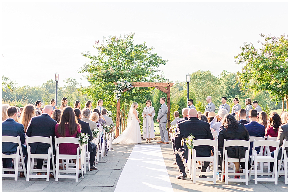 Ceremony photos at 1757 Golf Club wedding by Northern Virginia wedding photographer, Ashburn, VA