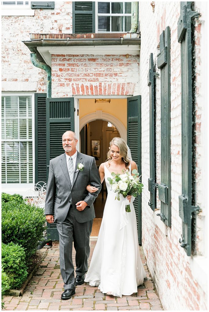 Wedding ceremony at The Rectory on Princess Street in Old Town Alexandria, Virginia by Northern VA wedding photographer