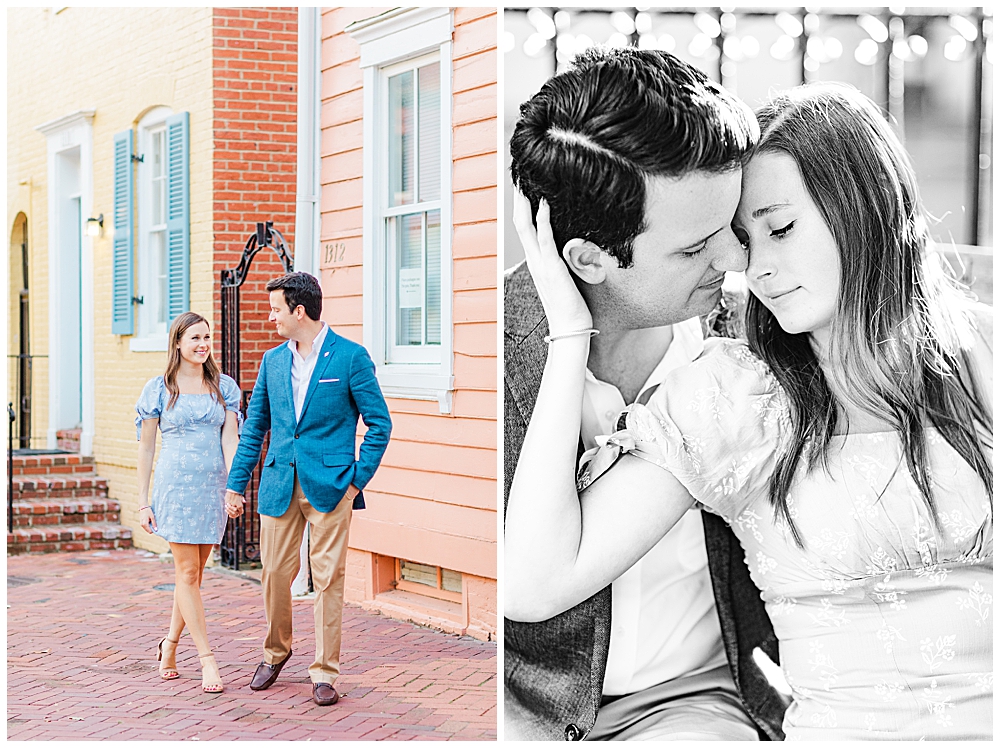 residential Georgetown engagement session in Washington DC by a DC wedding photographer