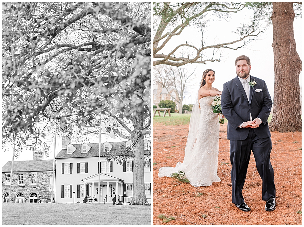 Northern Virginia is so rich in American history. Come see Nicole & Jacob's Wedding at this darling post-revolution estate with rolling golf greens and beautiful cherry blossom trees that bloom in early spring. 