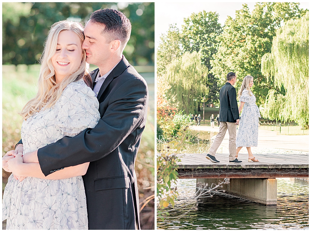 Constitution Gardens engagement session in DC in the fall