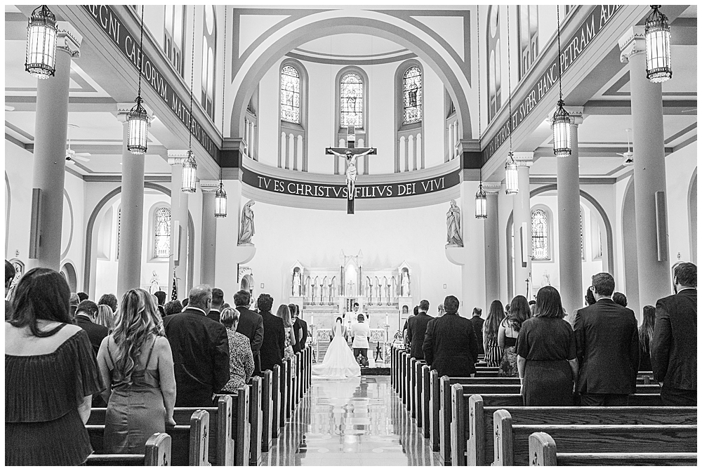 Wedding ceremony at Saint Peter's Church on Capitol Hill in Eastern Market, by Washington, D.C. wedding photographer Emily Nicole Photography.