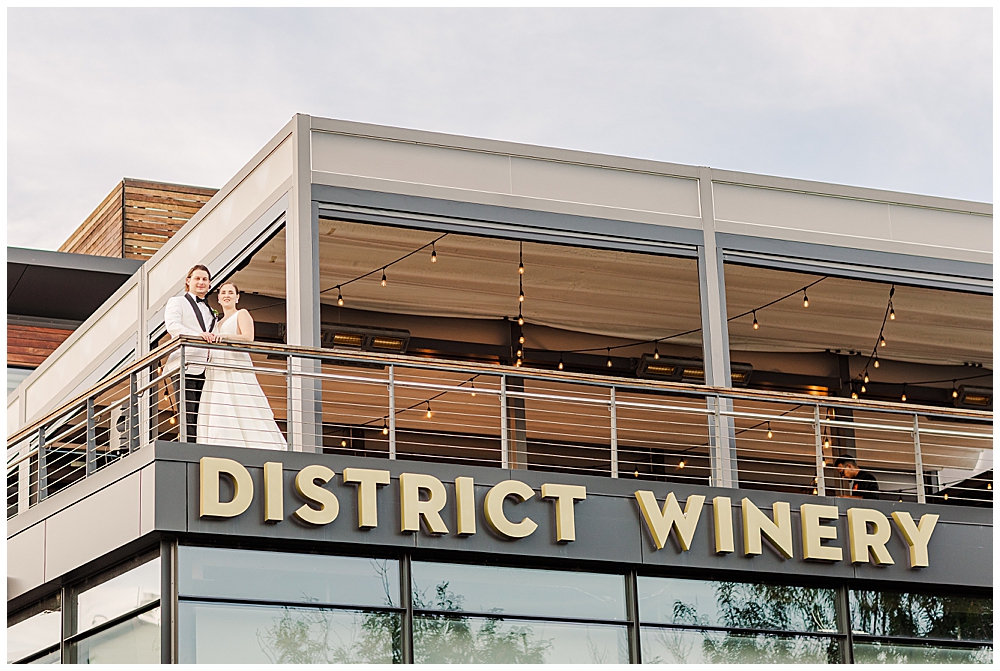 District Winery wedding photos in Navy Yard by a Washington, D.C. wedding photographer.