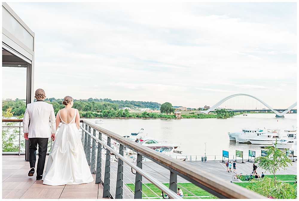 View of Navy Yard at a District Winery Wedding by a Washington, D.C. Wedding Photographer.