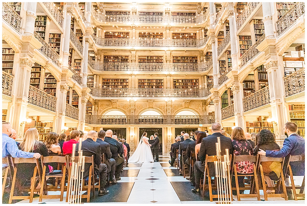 the George Peabody Library and Institute in Baltimore Maryland. Best wedding venues in Baltimore