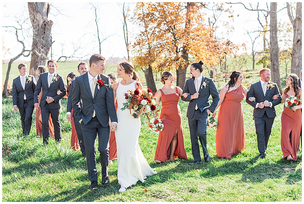 Fox Meadow Barn wedding party portraits | Winchester, VA | Photos by Northern Virginia wedding photographer, Emily Nicole Photography