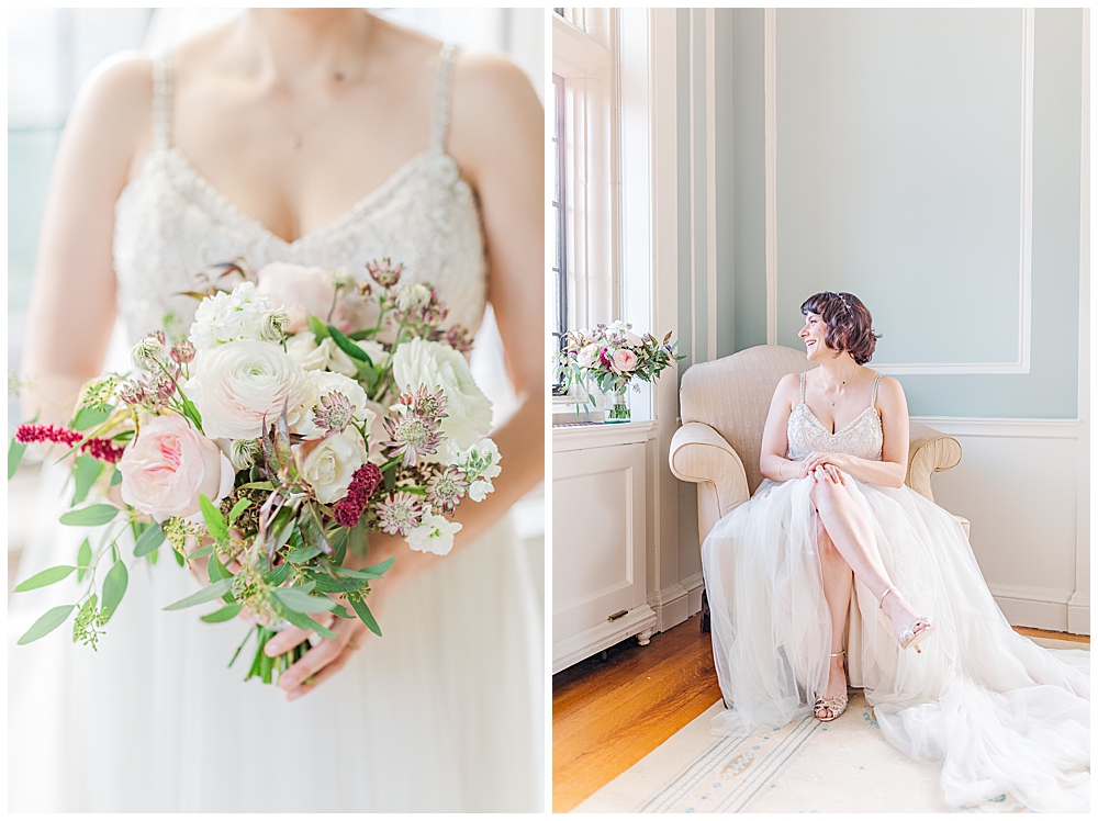 Pale pink and magenta wedding bouquet | bridal bouquet inspiration | Richmond wedding photographer