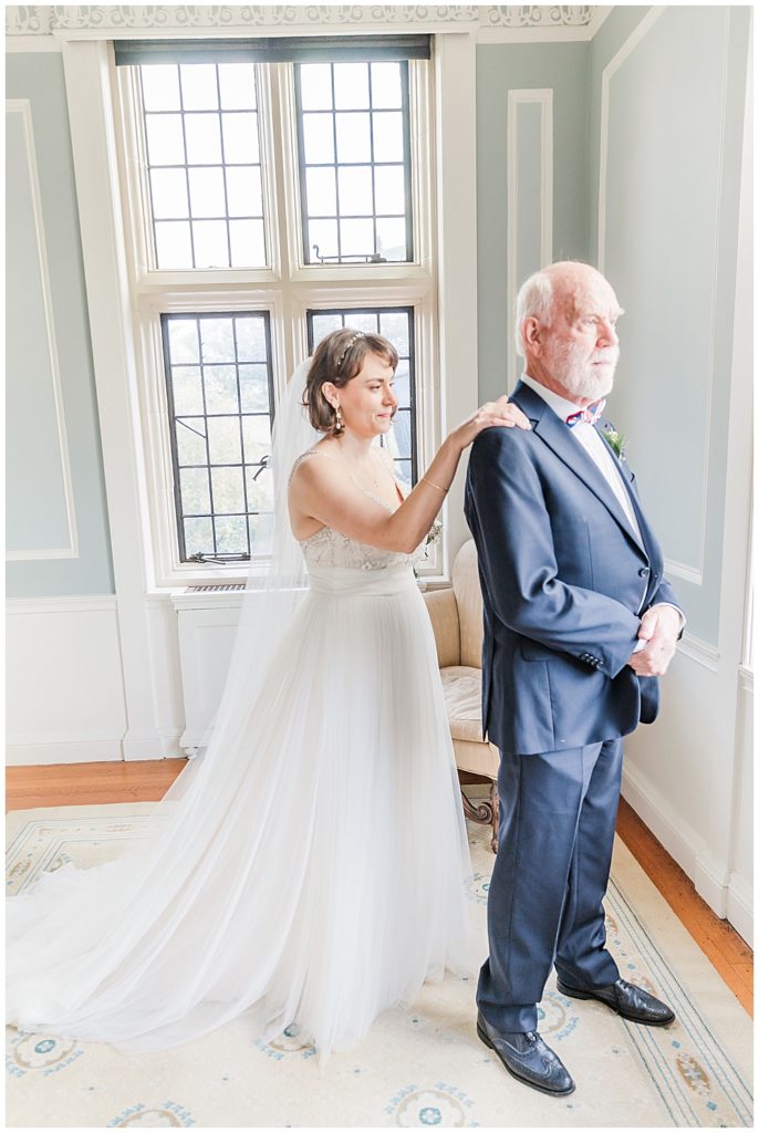 Dad's First Look photos | Richmond wedding photographer