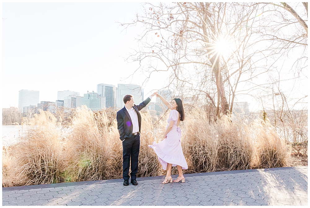 Would you believe we took this photo in Washington, D.C.... in the dead of February winter??

There are so many pro tips to be learned from Alexis and Wesley's winter Georgetown engagement session. 

Click over to my blog post to see how we turned drab winter backdrops and a crowded location into a sunny, romantic engagement photos.

#dcweddingphotographer #dmvweddingphotographer #brightandairyengagementphotos #dcengagementphotos
