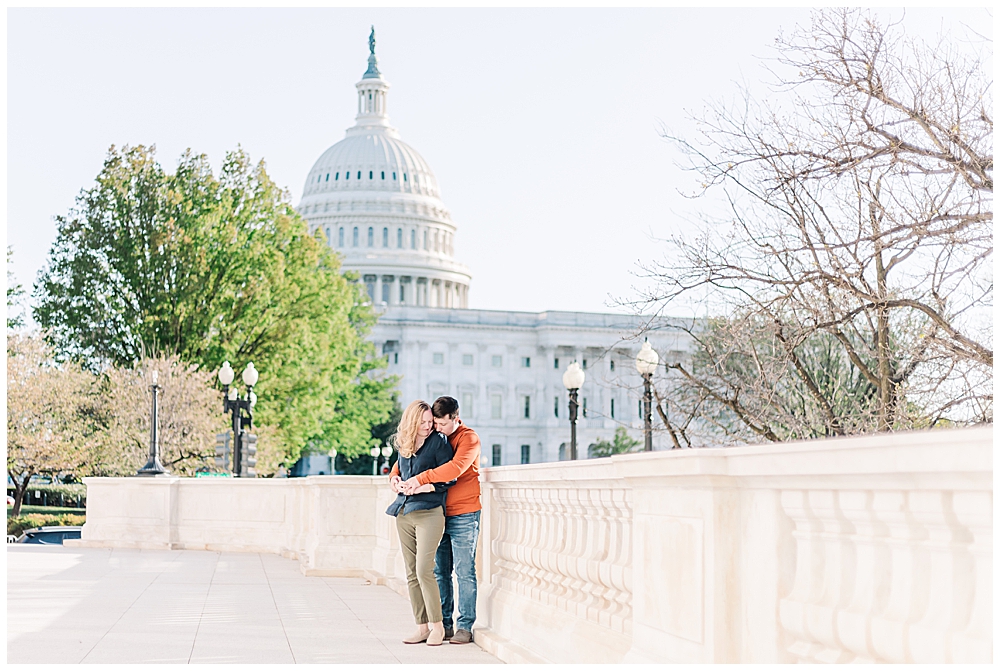 Capitol Hill engagement session in spring by a Washington, D.C. wedding photographer #dcengagementphotos #dcweddings #dcweddingphotographer
