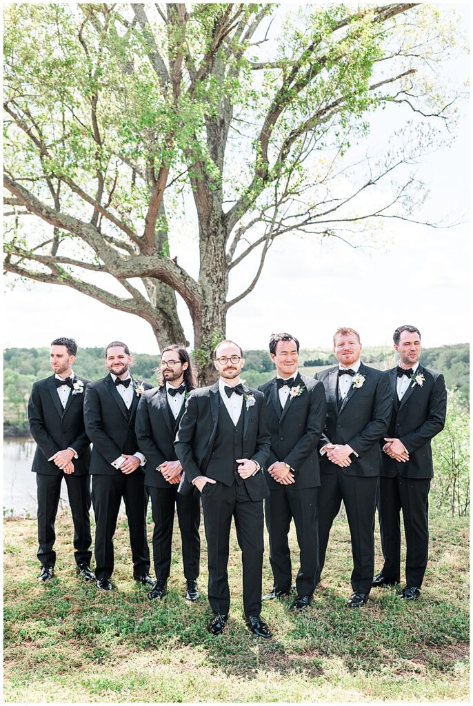 Classic groom and groomsmen portraits | Northern Virginia wedding photographer
