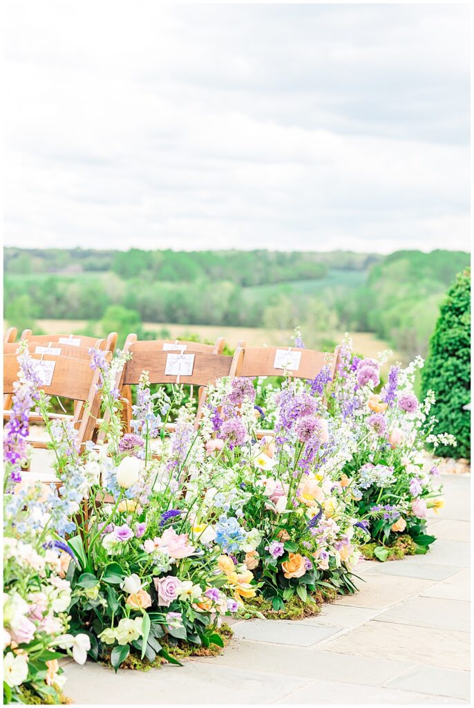 Ceremony setup inspiration for pastel spring wedding theme | Richmond wedding photographer