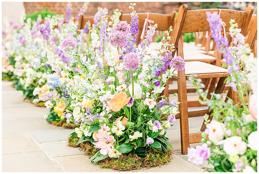 Ceremony setup inspiration for pastel spring wedding theme | Richmond wedding photographer