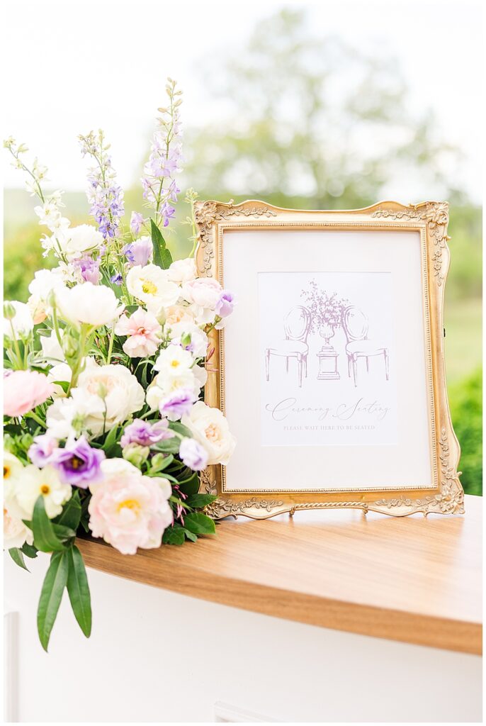 Pastel spring wedding ceremony or reception seating chart ideas | Richmond wedding photographer