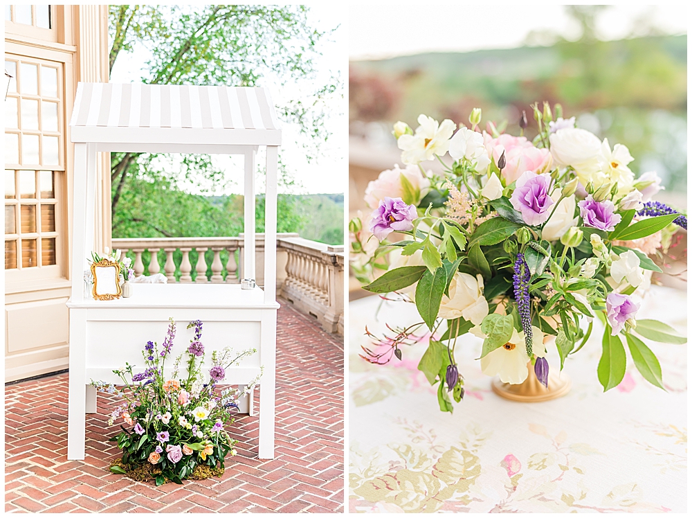 Pastel pinks, lilacs, and blue wedding floral inspiration | VA wedding photographer