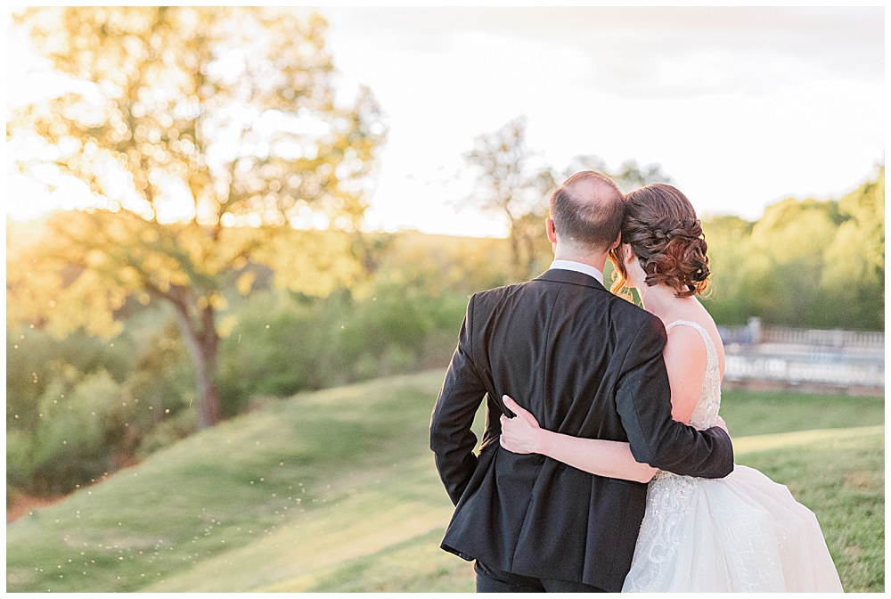 Bride and Groom golden hour photos in spring | Northern VA Wedding Photographer