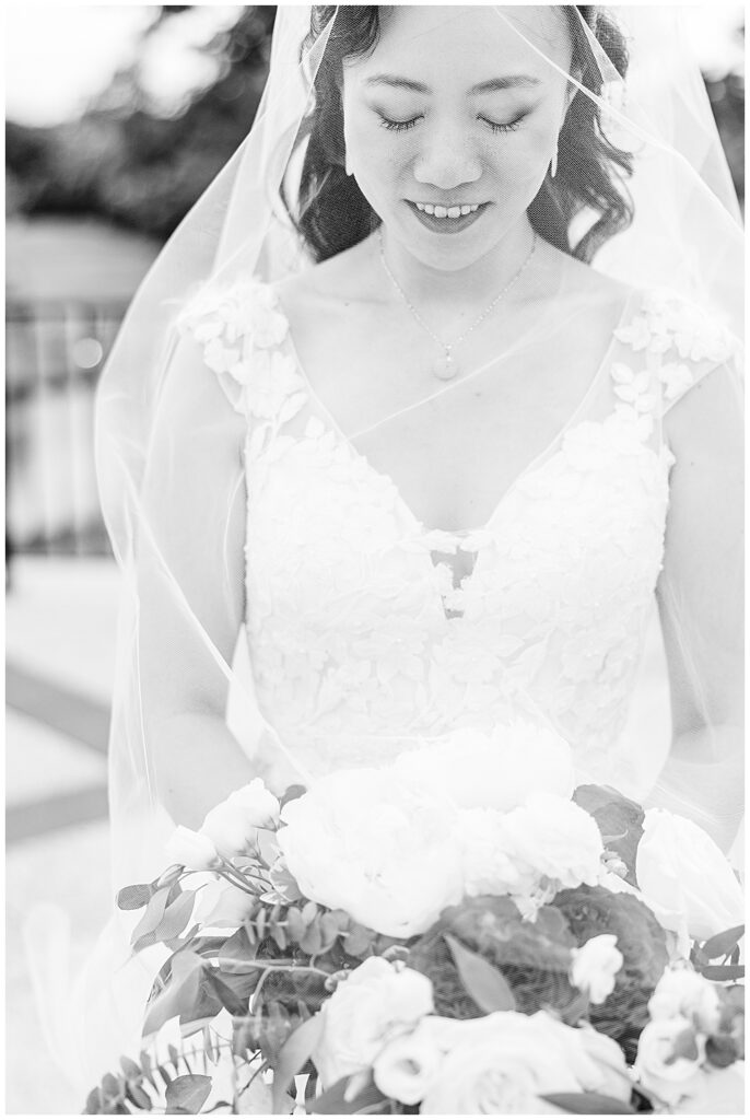 Under the veil bridal portrait at a Congressional Country Club wedding in Bethesda, MD | DMV Wedding Photographer