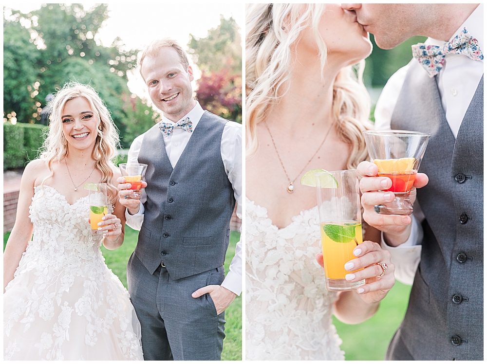 Signature Cocktails inspiration for summer wedding | Historic Mankin Mansion wedding in June | Richmond wedding photographer