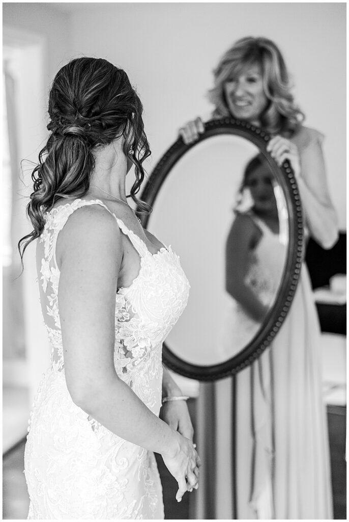 Creative Bridal Portrait on Wedding Day, Indoors | Northern VA Wedding Photographer