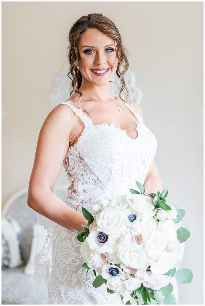 Bridal Portrait on Wedding Day, Indoors | Northern VA Wedding Photographer