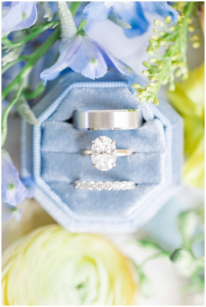 Oval cut engagement ring wedding band set | The Manor at Airmont wedding | Northern VA Wedding Photographer